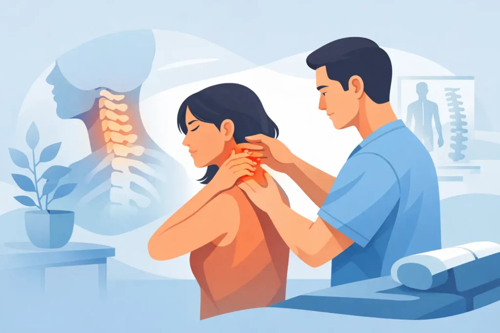 Nekpijn en chiropractor: wat helpt?
